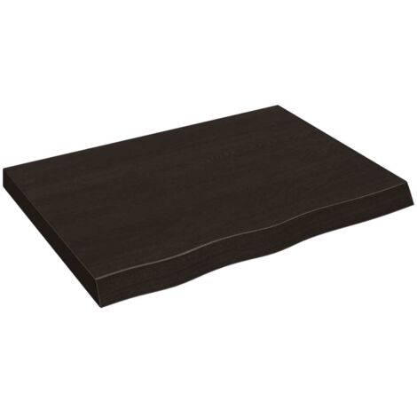 Étagère murale,Étagère flottante marron foncé bois chêne massif traité CFW24609 (1/5)
