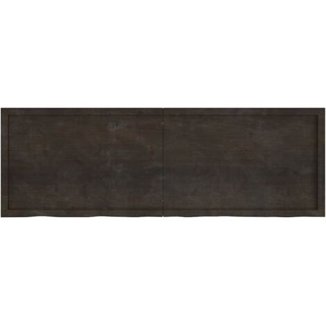 Étagère murale,Étagère flottante marron foncé bois chêne massif traité CFW66894 (1/5)