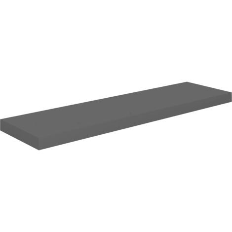Étagère murale,Étagère flottante Gris brillant 90x23,5x3,8 cm MDF CFW77879 (1/5)