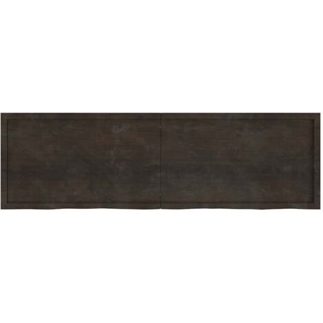 Étagère murale,Étagère flottante marron foncé bois chêne massif traité CFW73025 (1/5)