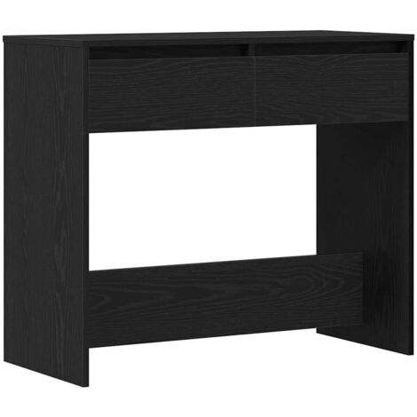 Table console,Table d'appoint,Bout de canapé chêne noir 89x41x76,5 cm bois d'ingénierie CFW46124 (1/5)