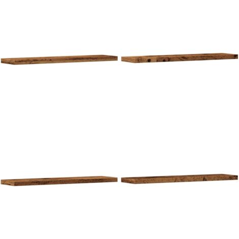 Étagères murales 4 pcs,Étagère flottante vieux bois 40x10x1,5cm bois d'ingénierie CFW64836 (1/5)