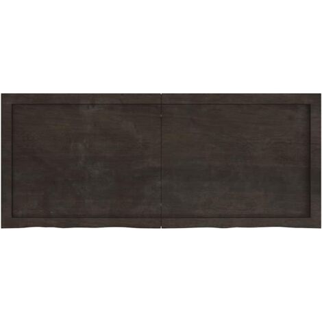 Étagère murale,Étagère flottante marron foncé bois chêne massif traité CFW63365 (1/5)