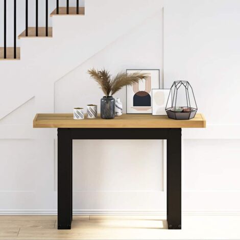 Table console，Table d'appoint，Bout de canapé NOAIN pieds en forme de U 120x30x75 cm massif pin CFW96982 (1/5)