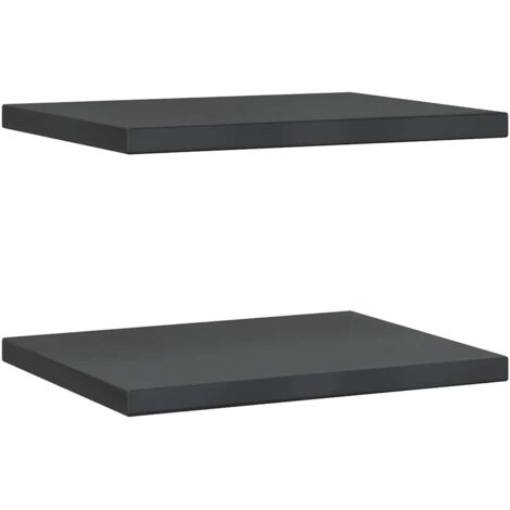 Étagères murales 2 pcs,Étagère flottante 50x40x3 cm noir acier inoxydable CFW54072