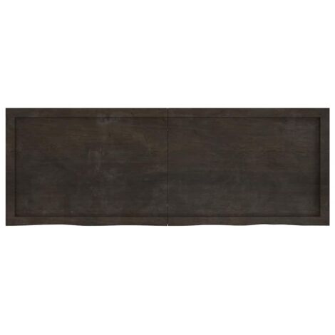 Étagère murale,Étagère flottante marron foncé bois chêne massif traité CFW67187 (1/5)