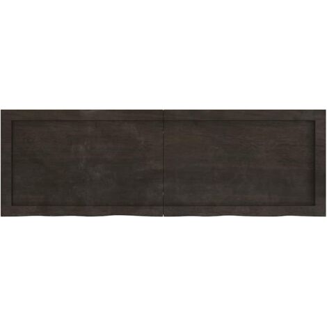 Étagère murale,Étagère flottante marron foncé bois chêne massif traité CFW12313 (1/5)