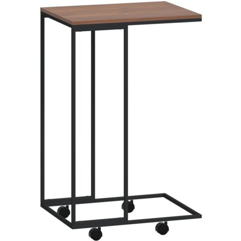 Table d'appoint,Table basse,Table de Salon avec roues Noir 40x30x63,5 cm Bois d'ingénierie CFW47593 (1/5)