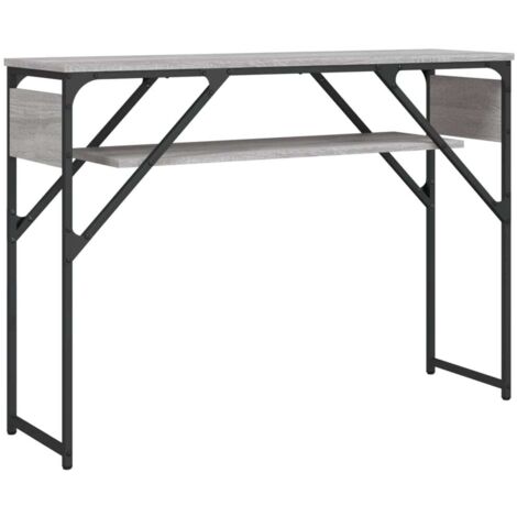 Table console,Table d'appoint,Bout de canapé avec étagère sonoma gris 105x30x75 cm CFW28637 (1/5)