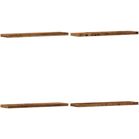 Étagères murales 4 pcs,Étagère flottante vieux bois 40x20x1,5cm bois d'ingénierie CFW38358 (1/5)