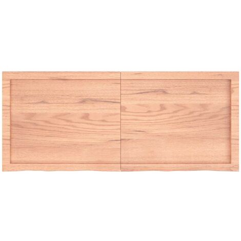 Étagère murale,Étagère flottante marron clair bois chêne massif traité CFW28259 (1/5)