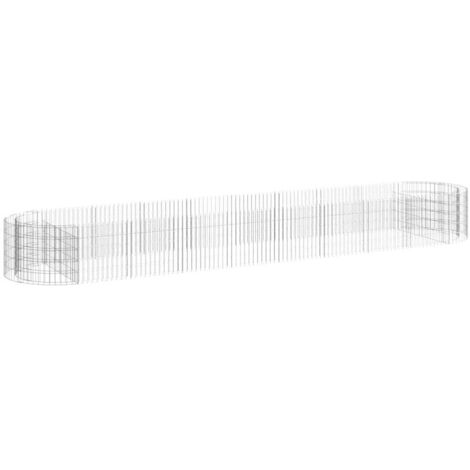 Jardinière，Lit surélevé à gabion Fer galvanisé 500x100x50 cm CFW16955 (1/5)