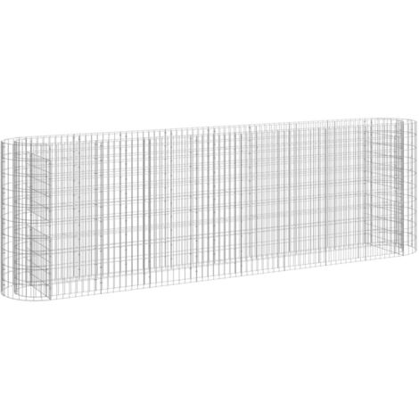 Jardinière，Lit surélevé à gabion Fer galvanisé 330x50x100 cm CFW47382 (1/5)