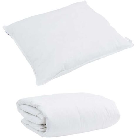 Duvet d'hiver avec oreiller 2 pcs,Couette Blanc Plume de canard CFW86710 (1/5)