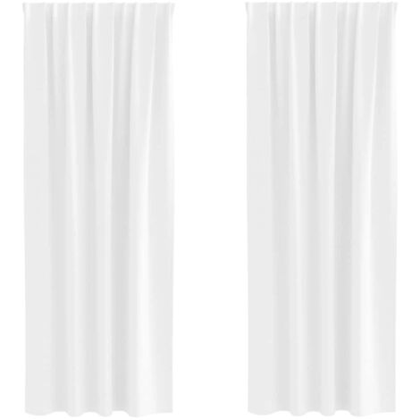 Rideaux occultants，Rideaux anti-lumière avec des rideaux Blanc lumineux Polyester CFW39467