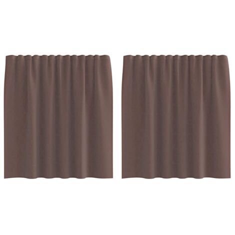 Rideaux en voile avec passants 2 pcs marron CFW38691 (1/5)