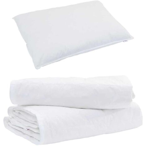 Duvet 2-en-1 avec oreiller 2 pcs,Couette Blanc Plume de canard CFW47035 (1/5)