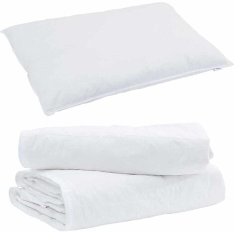 Duvet 2-en-1 avec oreiller 2 pcs,Couette Blanc Plume de canard CFW74098 (1/5)