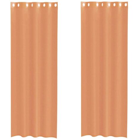 Rideaux en voile avec œillets 2 pcs terre cuite CFW11524 (1/5)