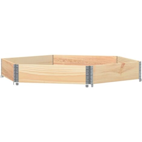 Jardinière,Lit surélevé hexagonale 160x160 cm bois de pin massif CFW86568 (1/5)