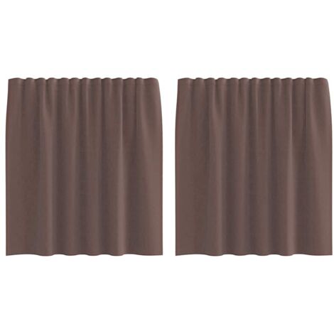 Rideaux en voile avec passe-tringles 2 pcs marron CFW36958 (1/5)