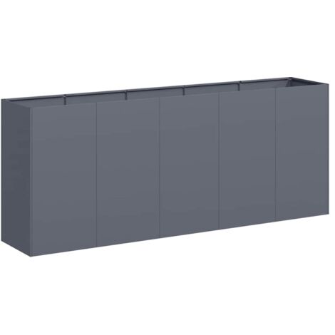 Jardinière，Bac à fleurs，Pot de fleurs anthracite 200x40x80 cm acier laminé à froid CFW81989