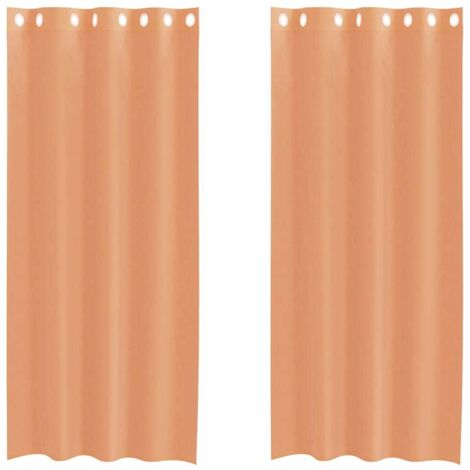 Rideaux en voile avec œillets 2 pcs terre cuite CFW73711 (1/5)