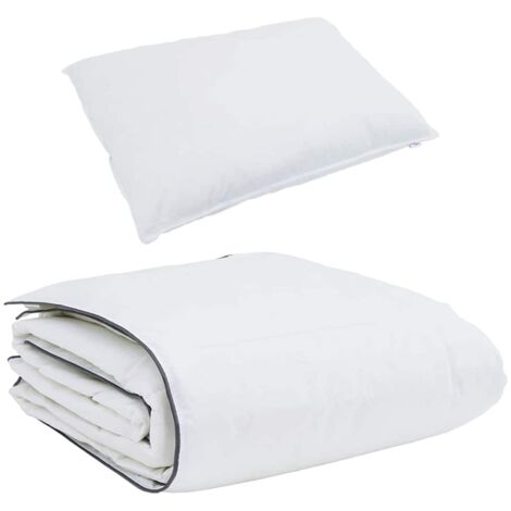 Duvet d'hiver avec oreiller 2 pcs,Couette Blanc Plume de canard CFW62110 (1/5)