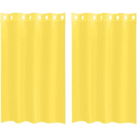 Rideaux en voile avec œillets 2 pcs jaune CFW26242 (1/5)