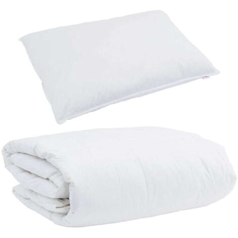 Duvet d'hiver avec oreiller 2 pcs,Couette Blanc Plume de canard CFW64650 (1/5)
