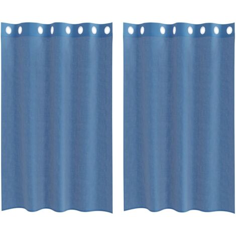 Rideaux en voile avec œillets 2 pcs bleu royal CFW65702 (1/5)
