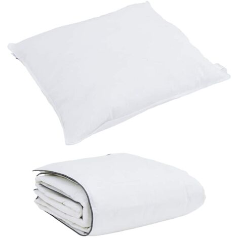 Duvet d'hiver avec oreiller 2 pcs,Couette Blanc Plume de canard CFW97453 (1/5)