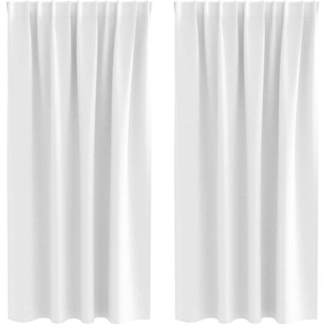 Rideaux occultants，Rideaux anti-lumière avec des rideaux Blanc lumineux Polyester CFW78734