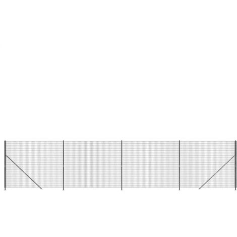 Clôture en treillis métallique avec bride anthracite 1,4x10 m CFW51277 (1/5)