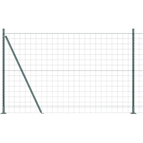 Grillage rouleau，Clôture Euro Pack de 2 Vert Métal 25 x 1,2 m Durable CFW3683622