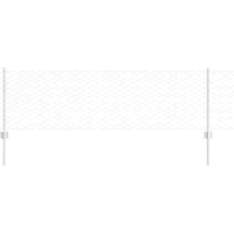 Poteaux de clôture 11 pcs U-Channel 60 cm Acier galvanisé, Clôture hexagonale 0,6x50 m Acier galvanisé CFW3110633 (1/5)