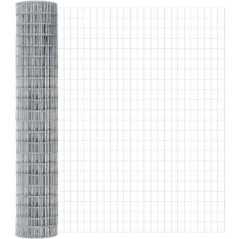 Grillage rouleau， Clôture Euro Argent 1.6 x 10 m