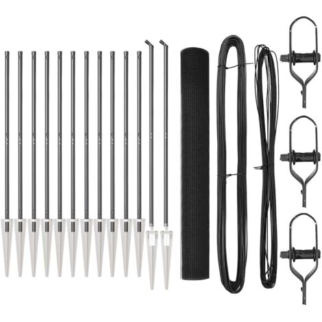 Grillage rouleau， Clôture avec poteaux Gris 1.2 x 25 m Acier