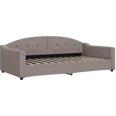 Lit simple,Lit adulte,Lit de repos taupe 100x200 cm tissu CFW85369 (1/5)