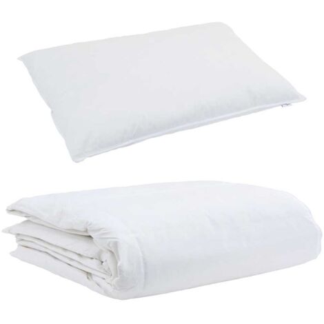 Couette avec Oreiller avec oreiller 2 pcs,Duvet Blanc Plume de canard CFW13872 (1/5)