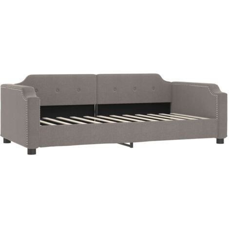 Lit simple,Lit adulte,Lit de repos taupe 90x200 cm tissu CFW95643 (1/5)