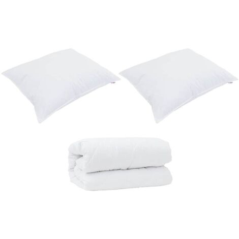 Couette avec Oreillers avec oreiller 3 pcs,Duvet Blanc CFW46204 (1/5)