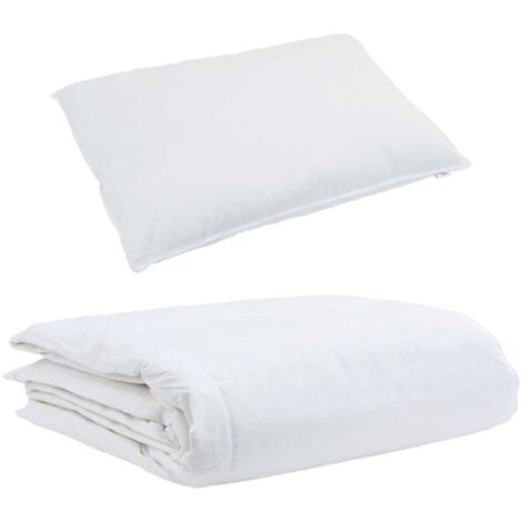 Couette avec Oreiller avec oreiller 2 pcs,Duvet Blanc Plume de canard CFW10451 (1/5)