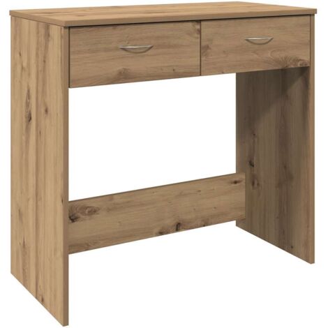 Bureau,Table de travail,Table d'étude chêne artisanal 80x40x75 cm bois d'ingénierie CFW77220