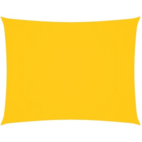 Voile de parasol,Voile d'ombrage,Toile d'ombrage tissu oxford rectangulaire 5x6 m jaune CFW38125 (1/5)