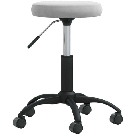 Chaise pivotante de bureau,Fauteuil de bureau, Chaise Gaming Gris clair Velours CFW88259 (1/5)