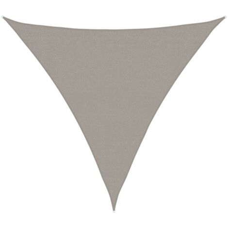 Voile d'ombrage,Voile de parasol,Toile d'ombrage 160 g/m² triangulaire gris clair 3x3x3 m PEHD CFW41643 (1/5)