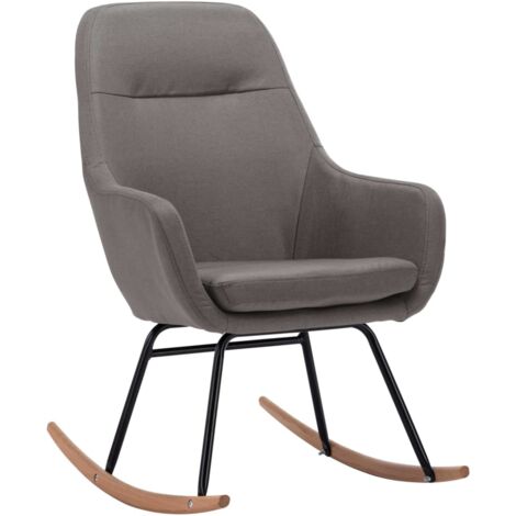 Chaise à bascule,Chaise de relaxation Gris clair Tissu CFW49764 (1/5)