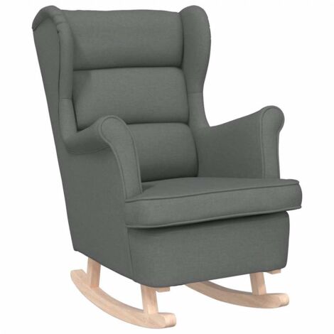 Chaise à bascule,Chaise de relaxation gris foncé 74x90x102 cm tissu CFW79475 (1/5)