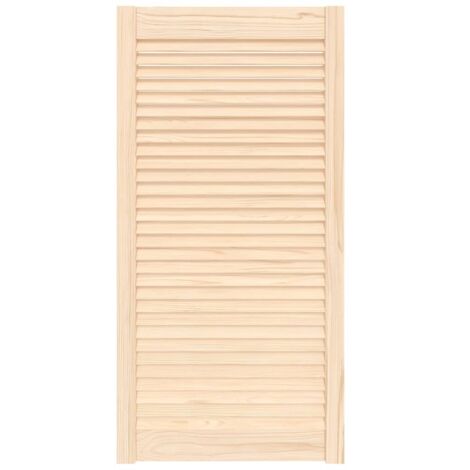 Porte d'armoire à persiennes，Porte d'entrée 99,3x49,4 cm bois de pin massif CFW55014